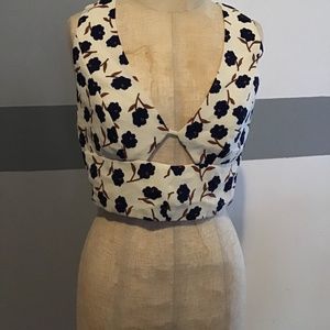 Elegant Floral crop top